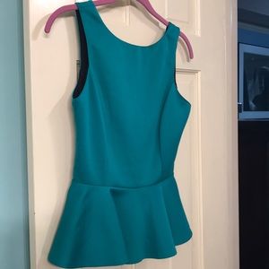 Teal Green Stretchy Peplum
